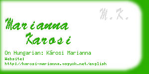 marianna karosi business card